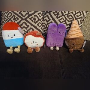 Plush Ice Cream and Fruit Toy Set 4 Pz